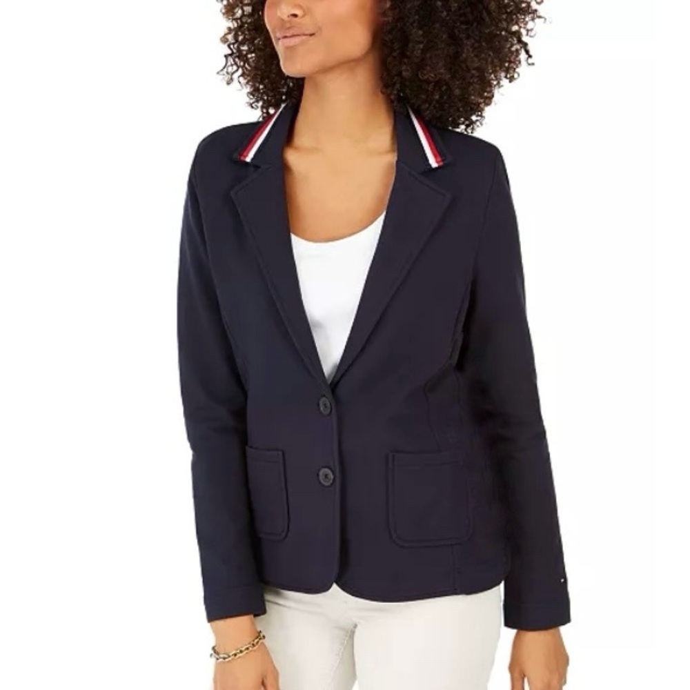 Tommy Hilfiger French Terry Knit Nautical Blazer M